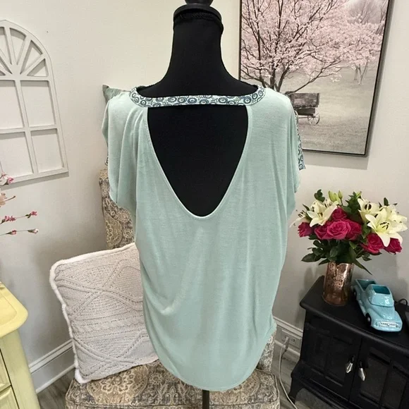 LOFT Green Relaxed Short Sleeve T-Shirt - Picture 4 of 7